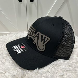 Laser engraved Outlaw Richardson 112 trucker hat.